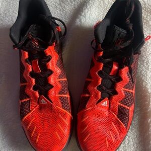 Adidas Red and Black Athletic Shoes